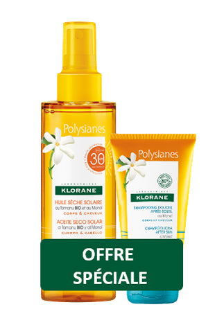 KLORANE LES POLYSIANES KIT SOLARE OLIO SECCO 200ML + SHAMPOO DOCCIA MONOI 75ML