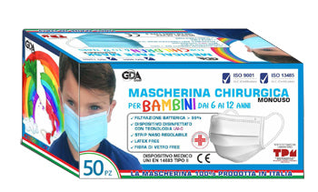 GDA MASCHERINA CHIR 6/12A 50PZ  