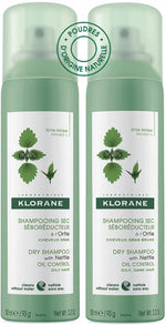 Klorane Shampoo Secco Ortica Seboriduttore Capelli Grassi Confezione Doppia 2 X 150ml  