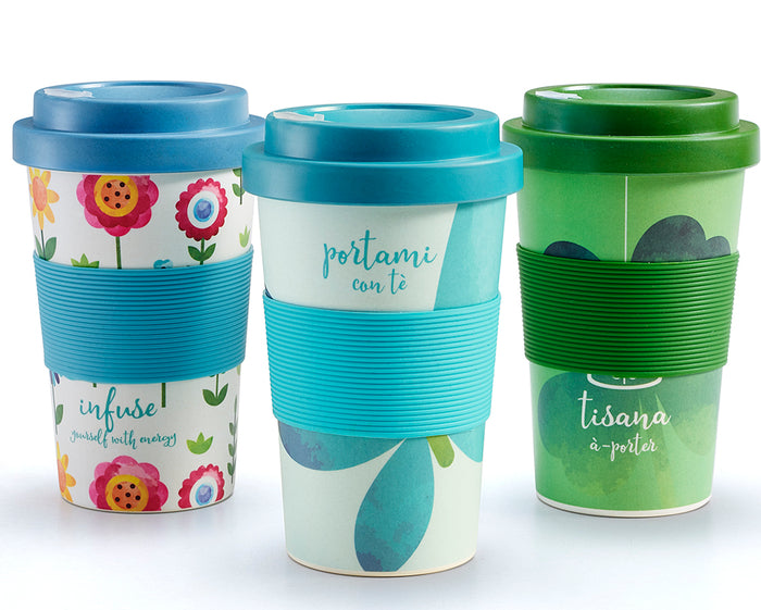 Neavita Bamboo Mug Watercolor Quadrifoglio 400 ml