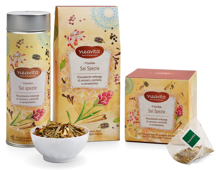 Neavita Silver Tin Tisana Sfusa Sei Spezie Taglio Tisana 100g
