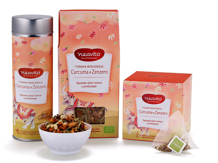 Neavita Silver Tin Tisana Curcuma E Zenzero Bio Taglio Tisana 80g