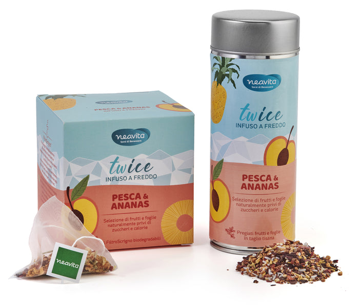Neavita Twice Infuso a Freddo Pesca e Ananas 15 Filtroscrigno

