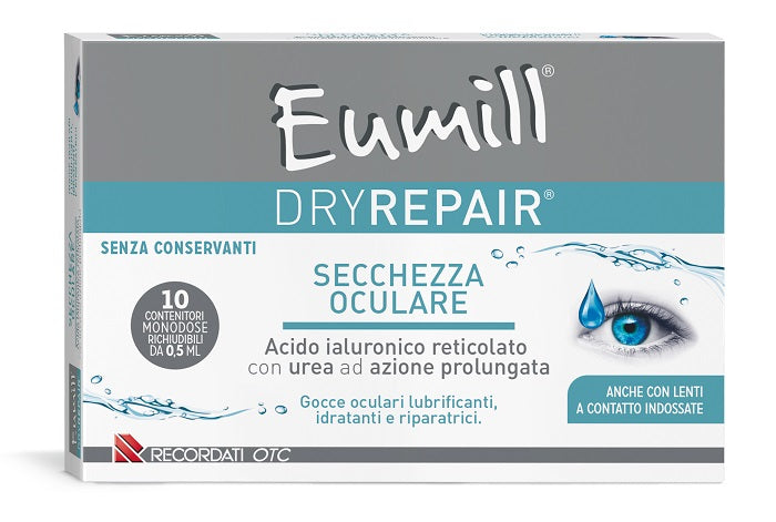 Eumill DryRepair | Gocce Oculari Collirio Occhio Secco | 10 Flaconcini 0,5 ml  