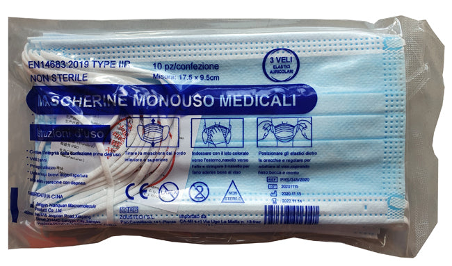 MASCHERINA MONOUSO MEDICALE10P

