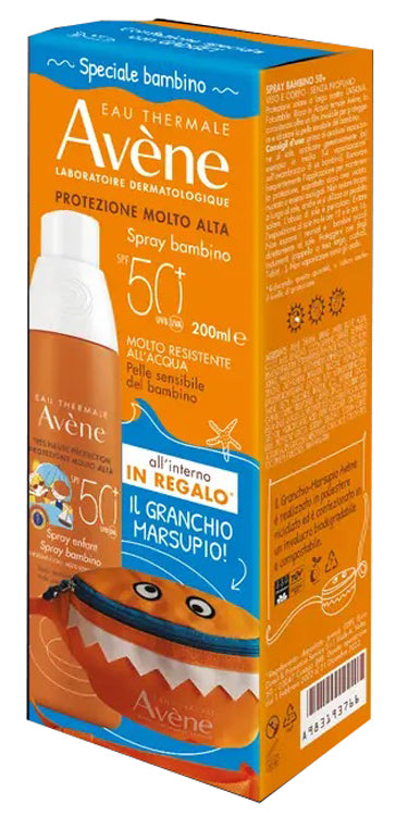 Avene Solari Bambini SPF50+ Spray 200ml Con Gadget Marsupio