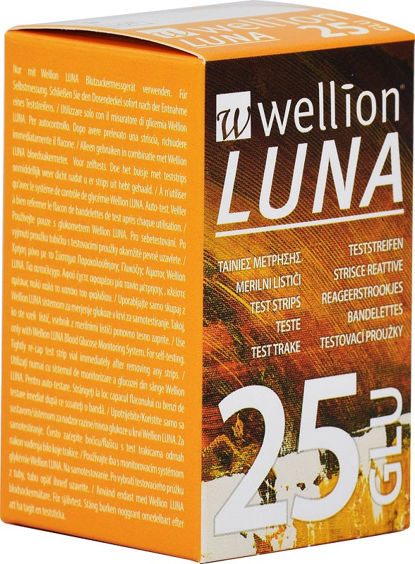 WELLION LUNA 25 STRIPS  