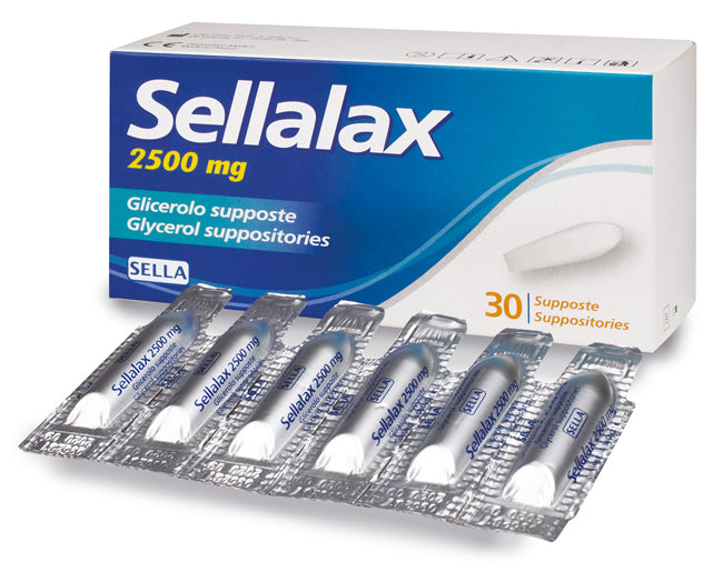 SELLALAX 2500MG SUPP GLIC 30PZ