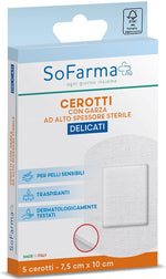 Sofarmapiù Cerotti Delicati Sterili In Tnt 7,5 Cm X 10 Cm 5 Pezzi  