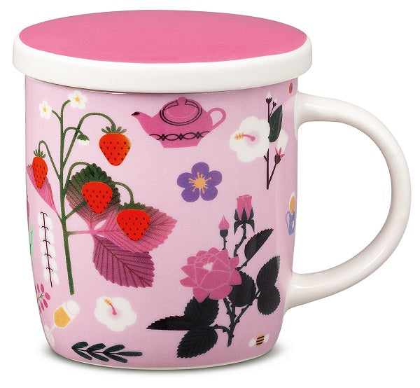 Neavita Fragole E Champagne Infusiera In Ceramica Con Filtro Acciaio 350ml