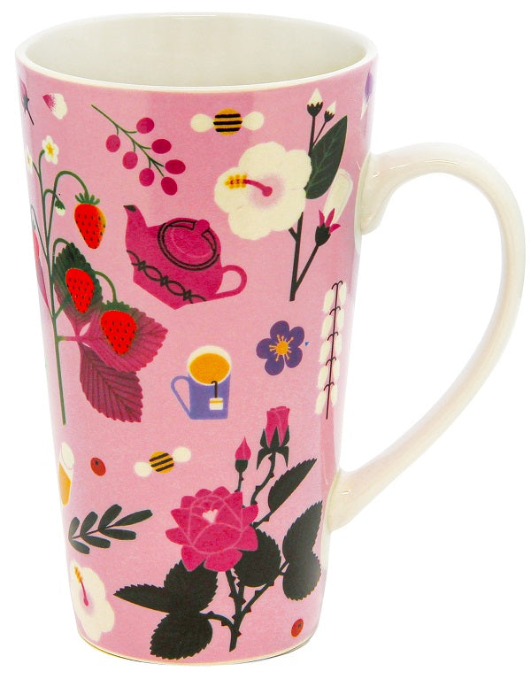 Neavita Fragole E Champagne Mug Tazza Maxi In Ceramica Rosa 475ml
