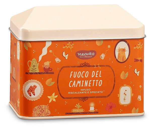 Neavita Coccole Di Tè Infuso Fuoco Del Caminetto In Casetta Arancione 70g  
