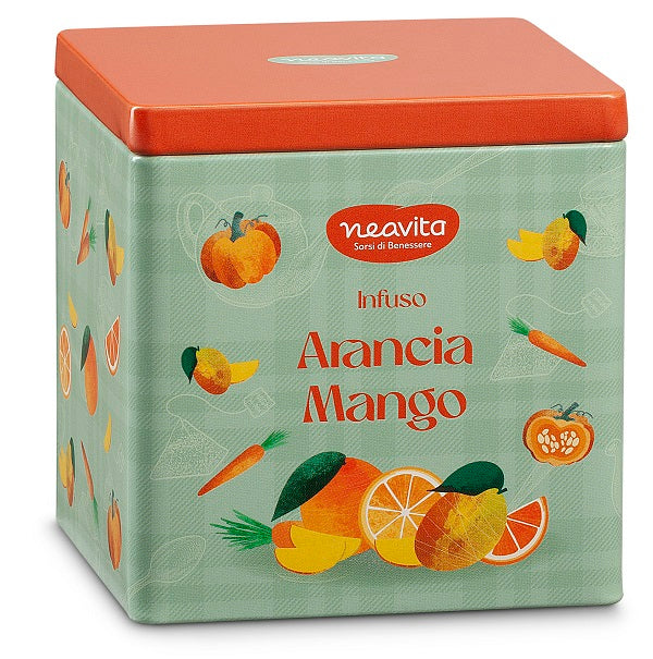 Neavita Happy Fruits - Infuso Arancia E Mango In Square Tin Verde 10 Filtroscrigno