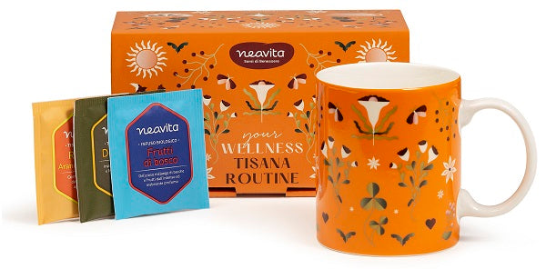 Neavita Cofanetto Tisana Routine Daily - Contiene 9 Filtri + Mug Arancione 300ml