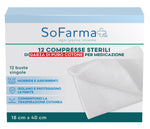 Sofarmapiù Compresse Sterili Di Garza Idrofila Cotone 18cm X 40cm 12 Pezzi  
