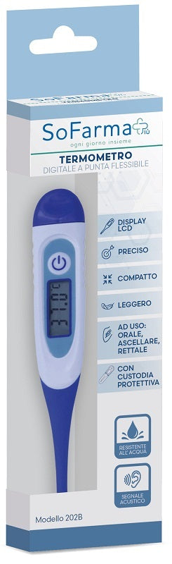 Sofarmapiù Termometro Digitale Con Punta Flessibile  