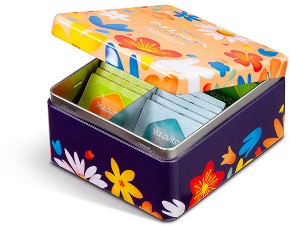 Neavita Cofanetto Infusion Bouquet In Latta Arancione 20 Filtri Bio Assortiti