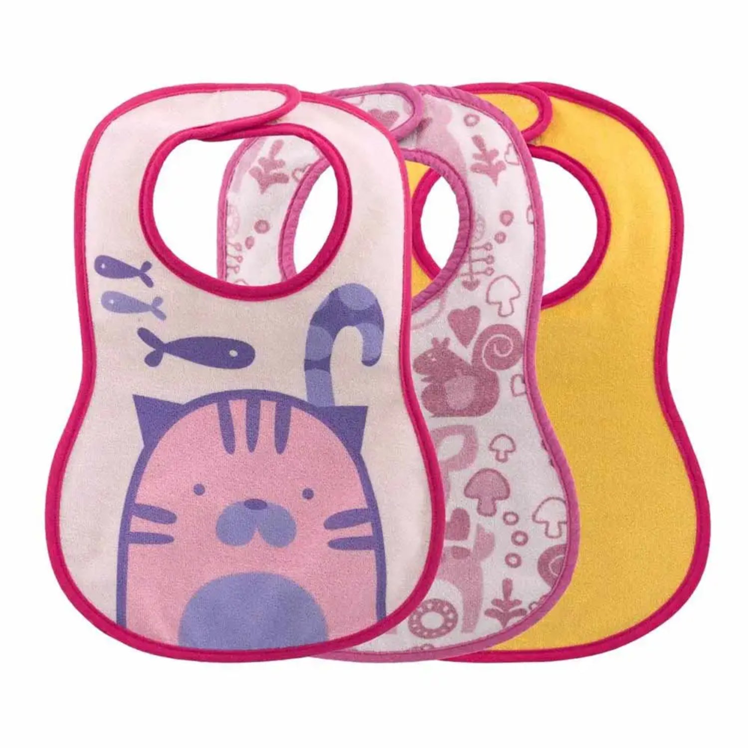 Bavaglini Chicco Pappa 6M+ Bimba | Retro Impermeabile | 3 Pezzi