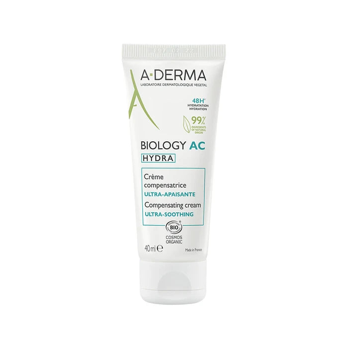 A-Derma Biology AC Hydra | Crema Idratante Lenitiva Pelle Grassa Acneica | 40ml