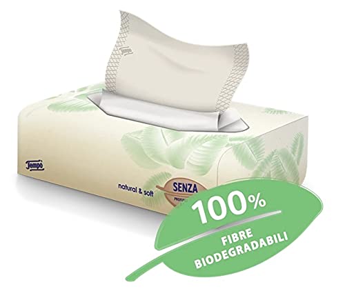 Tempo Box Natural & Soft Fazzoletti 4 Veli 70 Pezzi  
