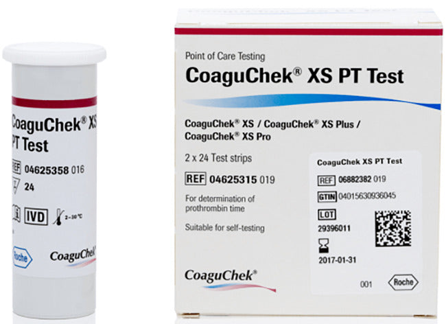 COAGUCHEK XS PT TEST 2X24STR  
