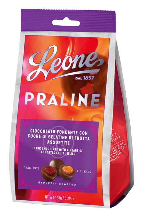Leone Praline Gelatine Di Frutta Assortite Ricoperte Di Cioccolato Fondente Sacchetto 150g