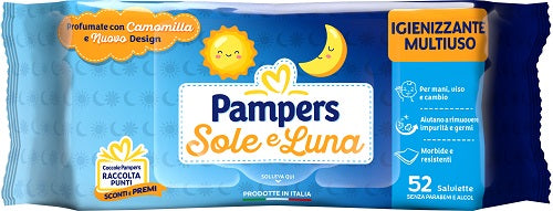 PAMPERS WIPES SOLE&LUNA 30BUST  