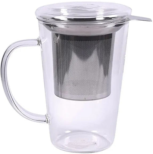 Neavita Infusiera In Vetro Con Filtro In Acciaio Da 400ml