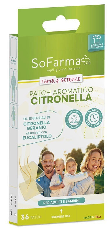 Sofarmapiù Cerotto Alla Citronella Anti- Zanzare 36 Patch