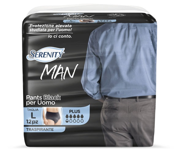 SERENITY MAN PANTS BLACK M 12P  