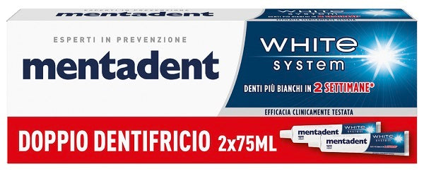 MENTADENT WHITE SYSTEM2PZ 75ML
