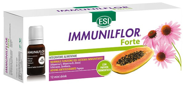 Esi Immunilflor Forte Con Papaya 12 Mini Drink Da 15ml