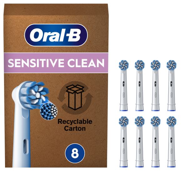 Oral-B Testine Di Ricambio Power Refill Sensitive Clean 8 Pezzi
