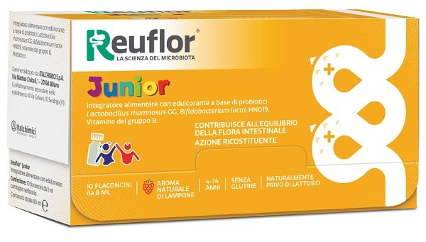 Reuflor Junior | Integratore Probiotico Vitamine | 10 Flaconcini