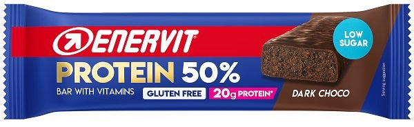Enervit Protein Bar 50% Dark Choco | Barretta Proteica Post Allenamento 40 g  