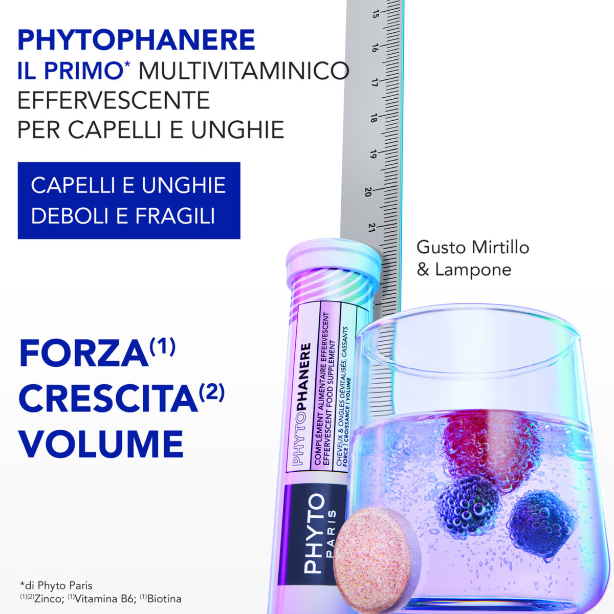 Phytophanere | Integratore Capelli e Unghie Effervescente | 30 Compresse 3 