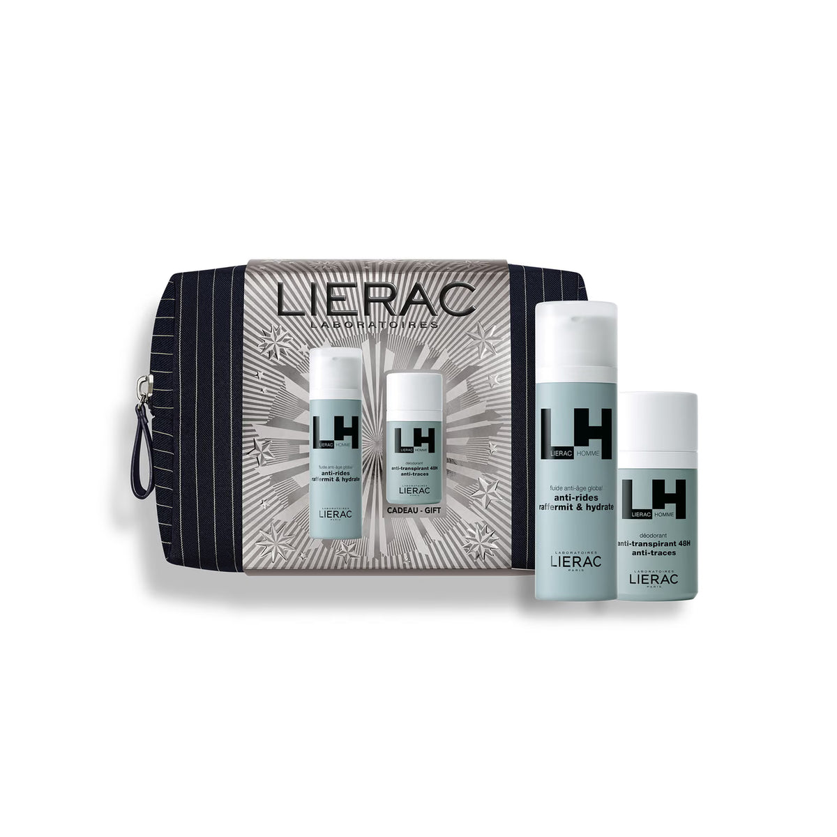 Lierac Homme Cofanetto | Fluido Antietà e Deodorante | 50 ml + 50 ml