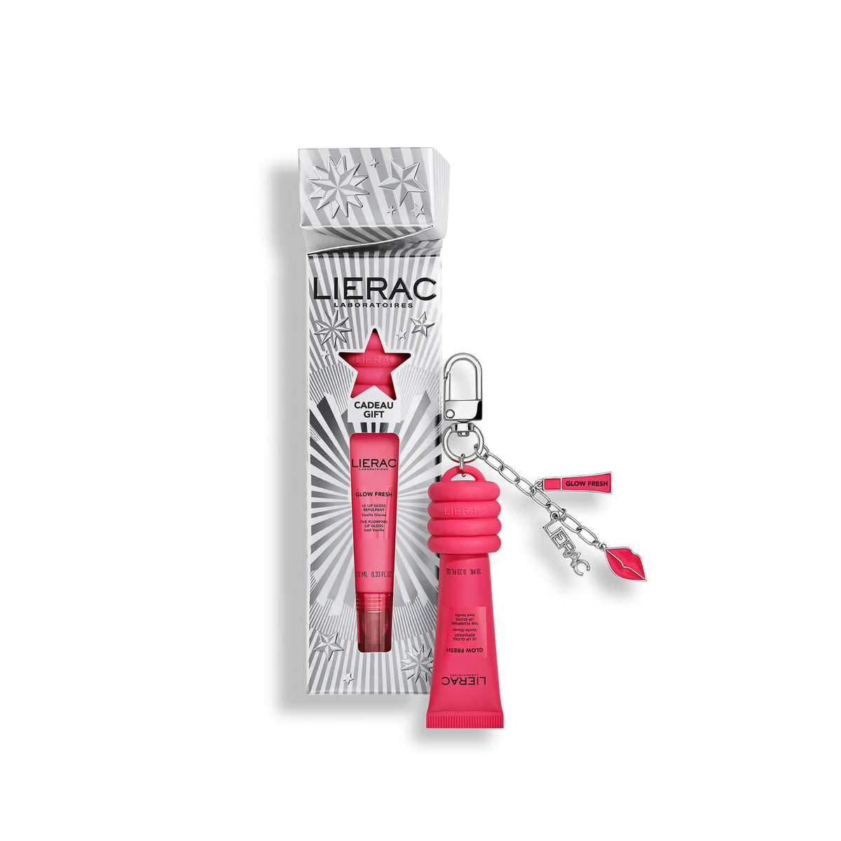 Lierac Glow Fresh Cofanetto | Lip Gloss Rimpolpante | 10 ml + Charm