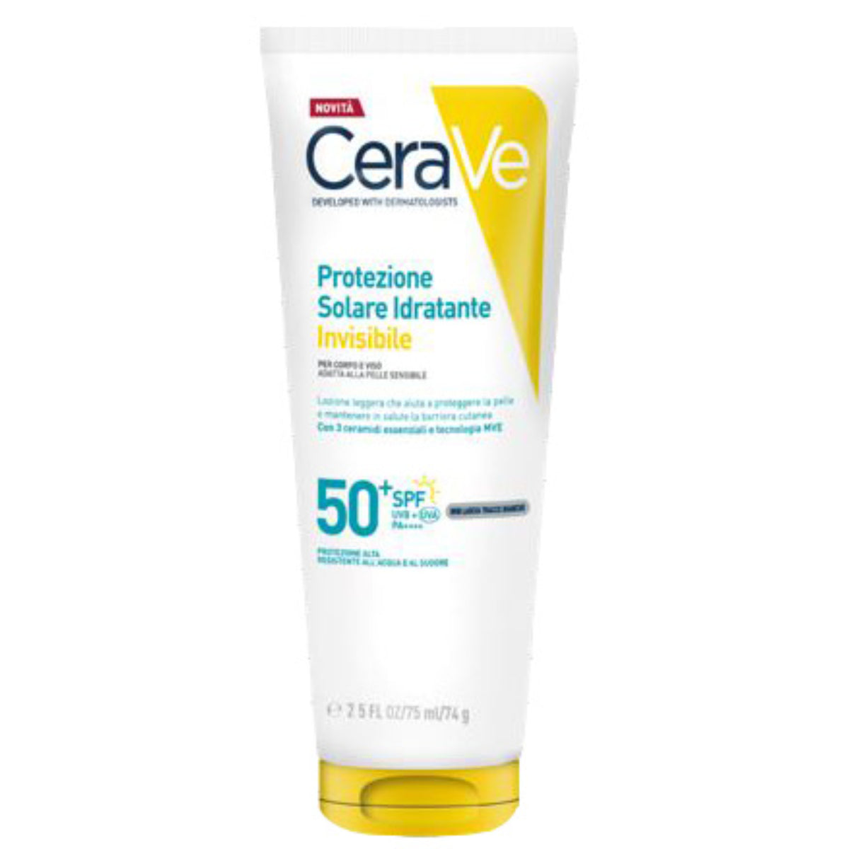 CeraVe | Protezione Solare Idratante Invisibile Corpo SPF 50+ | 75ml  