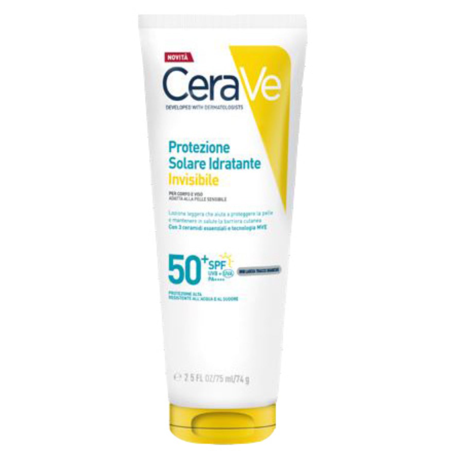 CeraVe | Protezione Solare Idratante Invisibile Corpo SPF 50+ | 75ml
