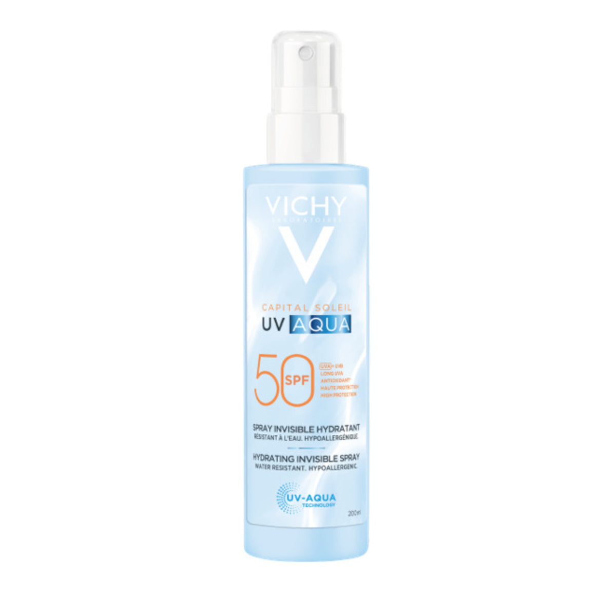 Vichy Capital Soleil UV Aqua | Spray Solare Corpo Invisibile Idratante SPF50+ | 200ml 3 