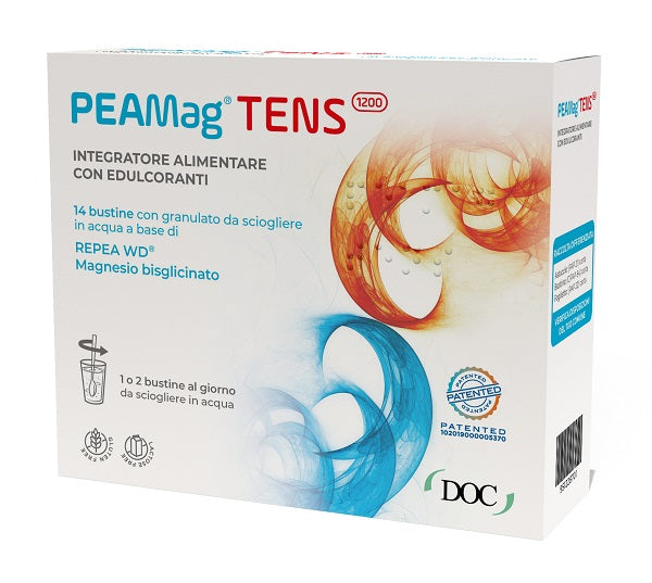 PEAMag Tens 1200 | Integratore PEA e Magnesio Bisglicinato | 14 Stick