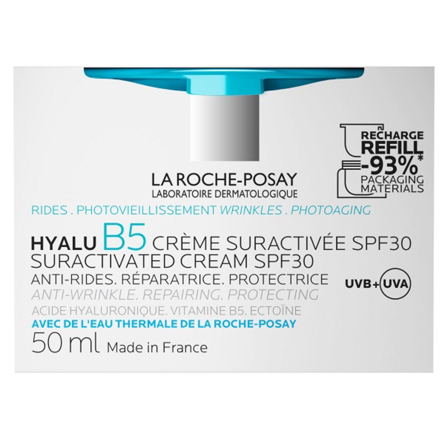 La Roche Posay Hyalu B5 SPF30 | Crema Anti-Rughe Protettiva Ricarica | 50ml
