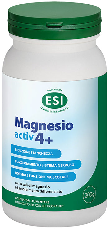 ESI Magnesio Activ 4+ | Integratore di Magnesio | Polvere 200g
