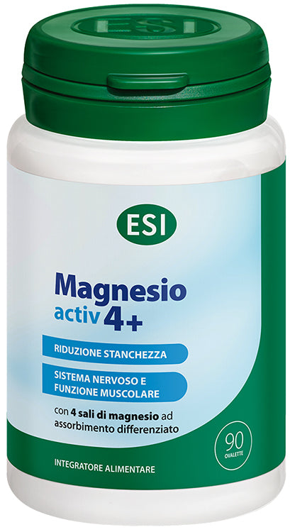 Magnesio Activ 4+ ESI | Integratore di Magnesio | 90 Ovalette