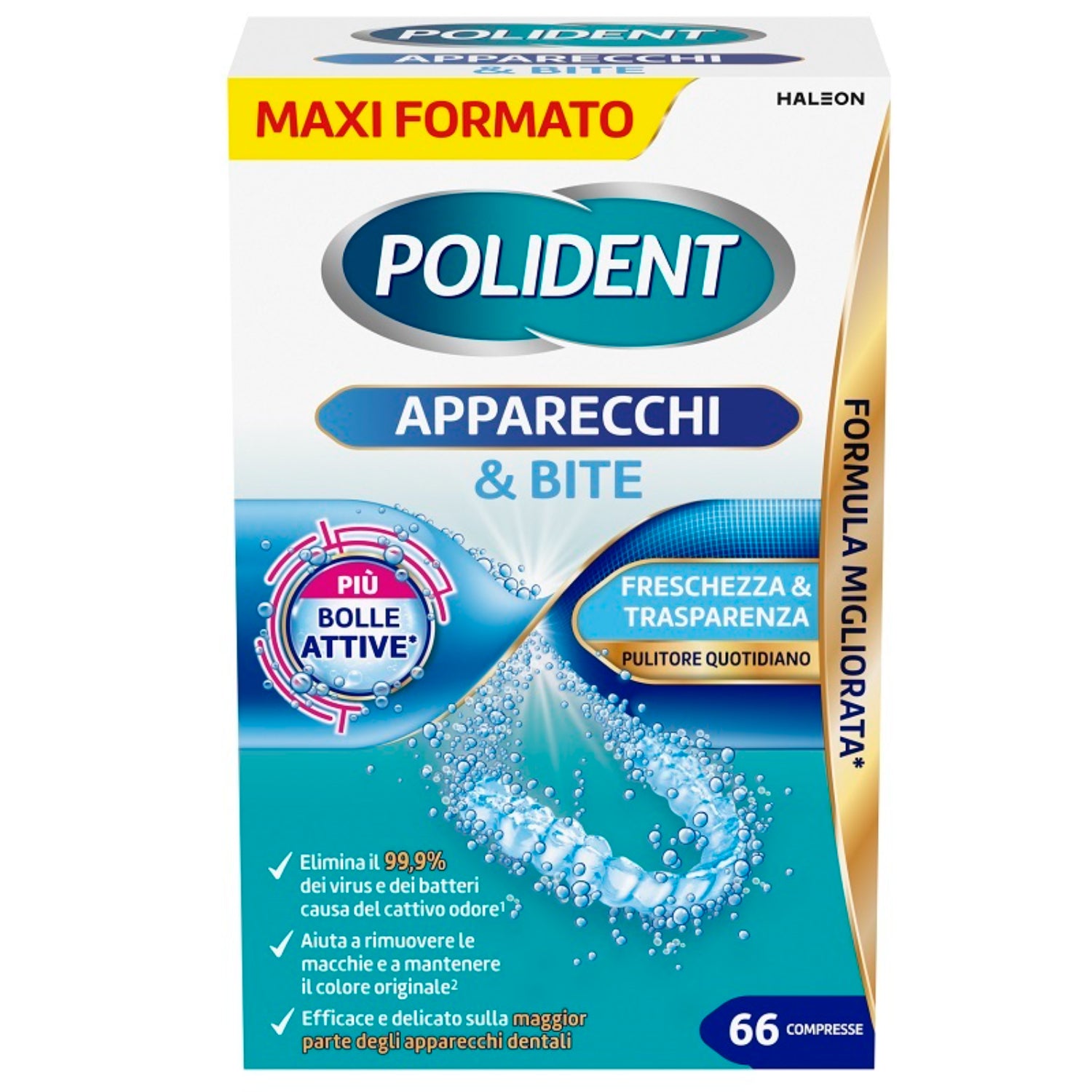 Polident Apparecchi e Bite compresse pulenti 66 compresse
