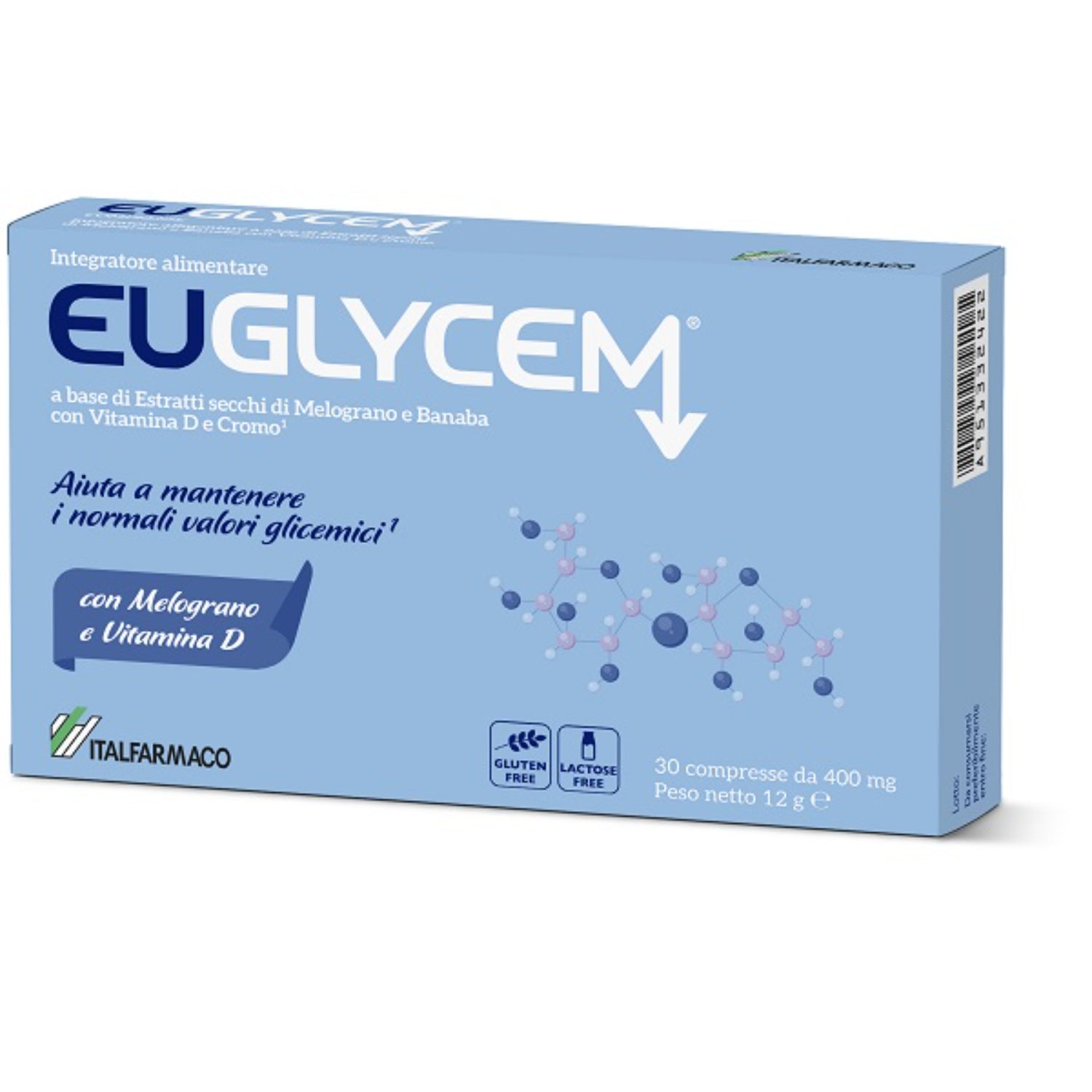 Euglycem integratore glucosio banaba cromo 30 compresse
