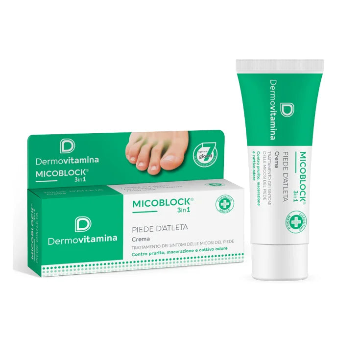 Dermovitamina Micoblock Piede d'Atleta | Crema Micosi Cutanee | 30ml