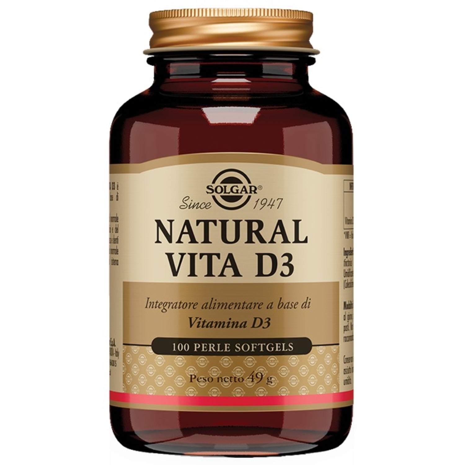 Solgar - Natural Vita D3 1000 100 Perle Softgels