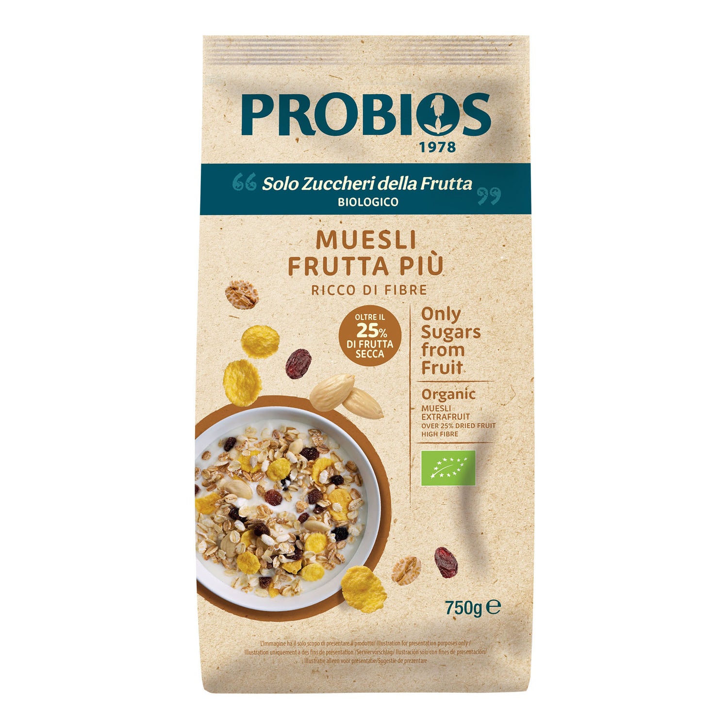 ETG MUESLI FRUTTA PIU' 750G